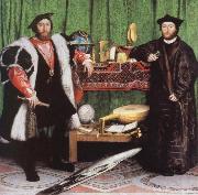 Hans holbein the younger the ambassadors oil painting